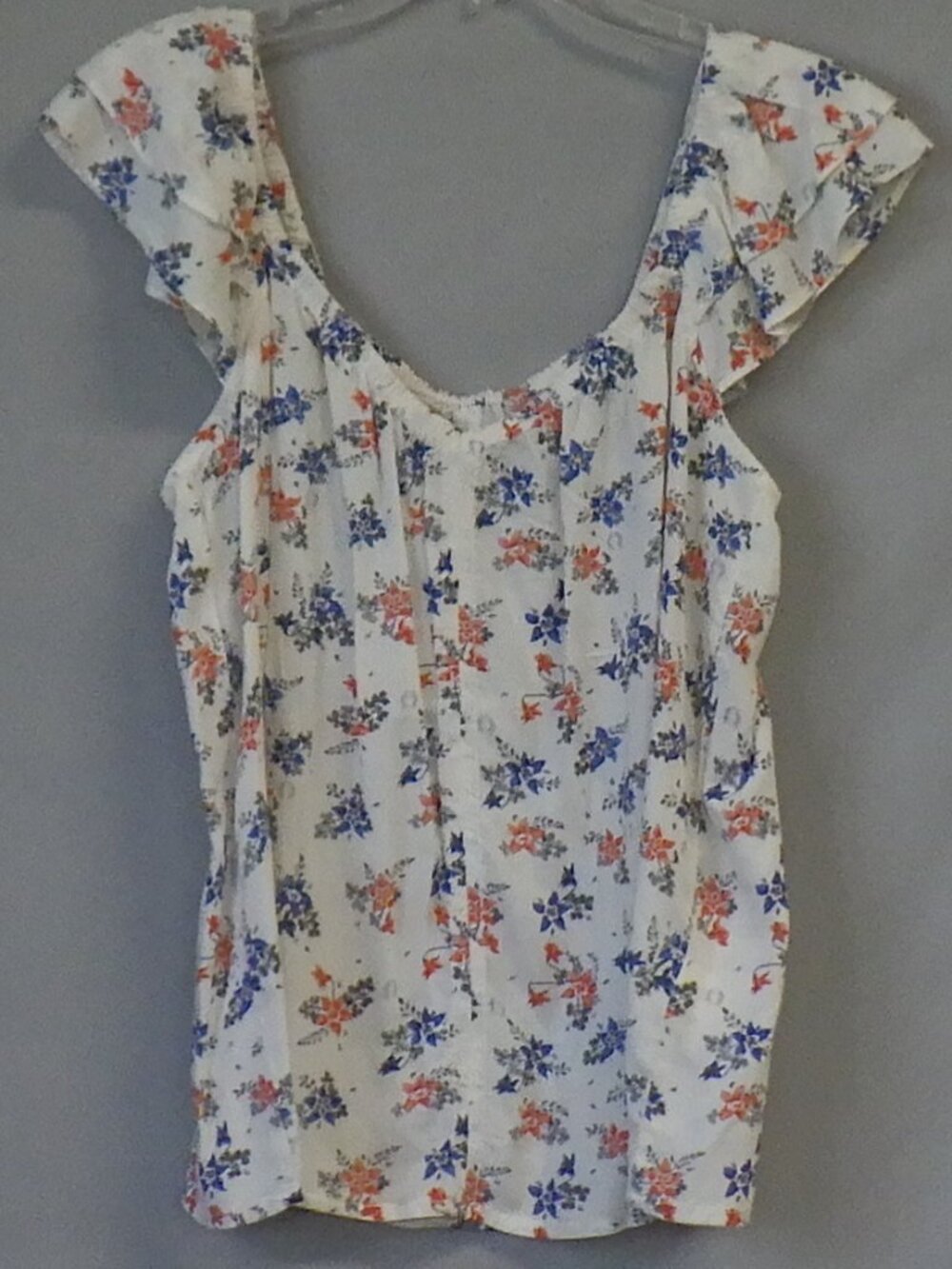 Ariat Floral Red/White/Blue Print Lynn Shirt